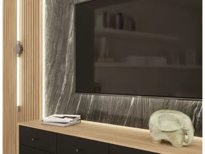TV Wall 3D model