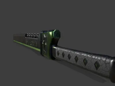 Game Ready necrotic sword Low-poly 3D model