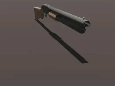FPS Shotgun Low-poly 3D model Low-poly 3D model