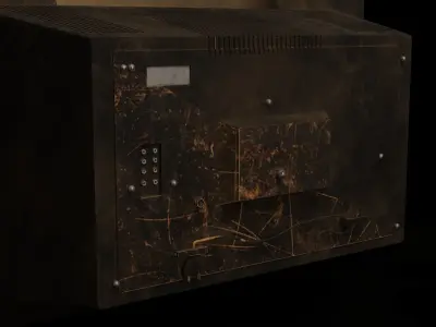 3d old tv 3d model Low-poly 3D model