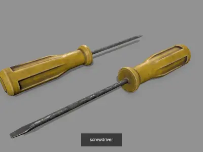 Screwdriver Collection 1 two screwdrivers 3D Model Pack
