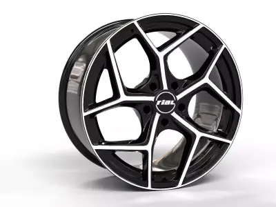 Rim Rial Black 01 Low-poly 3D model