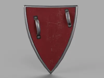 Shield surfboard Low-poly 3D model
