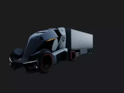 Semi Truck 3D Model 3D model