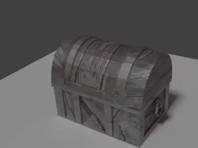 Rusty treasure chest Free 3D model