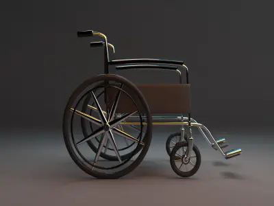 Wheelchair 3D model 2