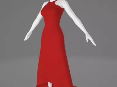 Woman Clothing A-Pose 526 Low-poly 3D model