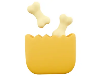 3D render Dog bone 3D model