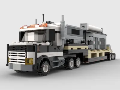 lowboy loaded lowboy loaded lowboy loaded  3D model