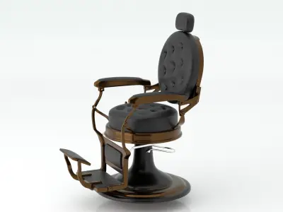 Alesso Professional Barber Chair black 3D model