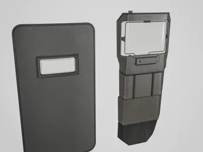 Tactical Arm Shield 2 Types Low-poly 3D model