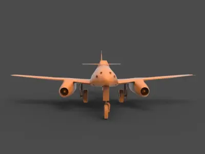 ME262 orange plane 3D print model