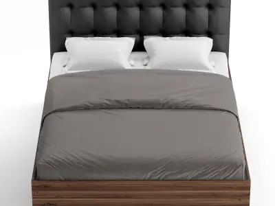 Industrial Bed by Baxton Studio 3D model