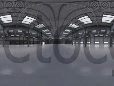 HDRI - Factory Hall Interior 7 Low-poly 3D model