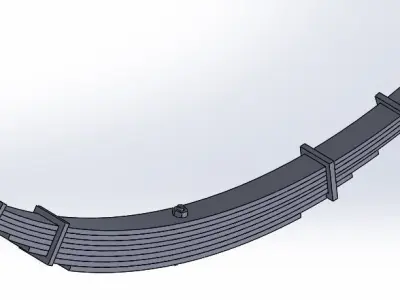 Leaf Spring Suspension Free 3D model