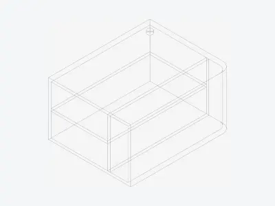 Furniture - Sofa - Contemporary - Flame - Corner - Shelf Low-poly 3D model