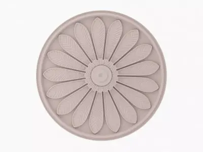 Classic Ceiling Medallion 48 Free low-poly 3D model