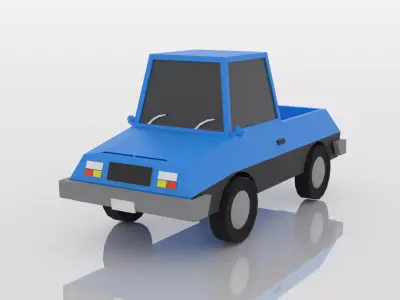 Low Poly Truck Free low-poly 3D model by OverAchiever