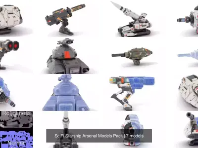 SciFi Starship Arsenal Models Pack