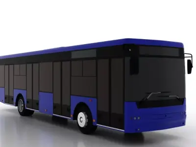 Bus Bogdan A70190 Low Low-poly 3D model