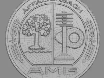 amg logo 3D model by 3dlogoman