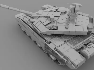 T90ms Hightpolygon 3D model