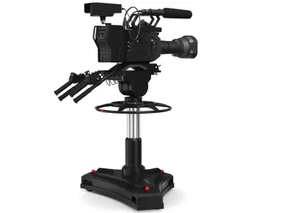 Studio Camera On Tripod 3D model