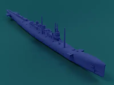 HMS K-class submarine 1913 3D print model