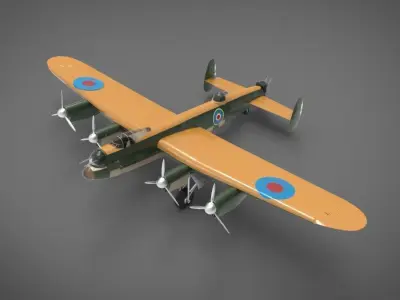 Avro Lancaster 3D model buy