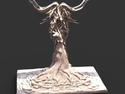 fire link Sculpted Tree sculptures collection series 3 3D model