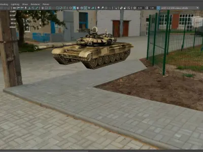 High Quality 3D Model of Military Tank  3D model
