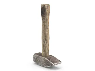 Old Hammer - Lowpoly Low-poly 3D model