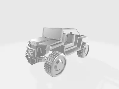 Jeep for game Free low-poly 3D model