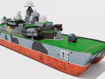 BORA-CLASS Russian Boat 3D model
