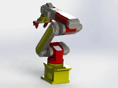 Solidworks Tutorial HP -  Industrial Robot Arm Free 3D model