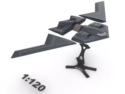 B-2 Spirit in four scales 3D print model