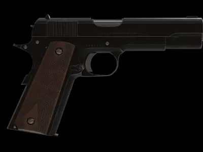 Colt 1911 Low-poly 3D model 4