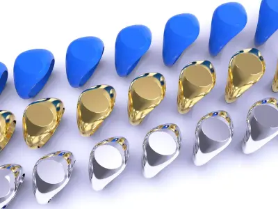 Oval Signet Ring 3D print model