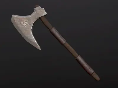 Axe for game Free low-poly 3D model