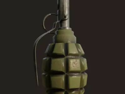 Grenade F1 Low-poly 3D model