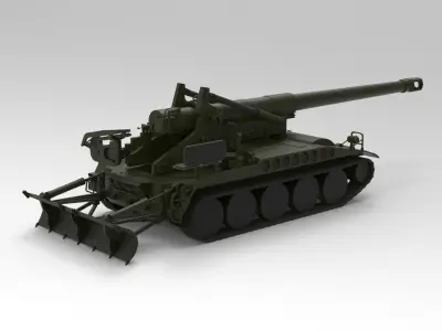 M110 howitzer 3D model purchase