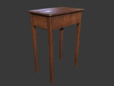 Antique Bedside table Low-poly 3D model purchase