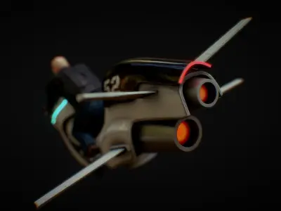 hover bike Low-poly 3D model buy