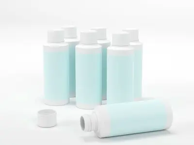 Chemical medical lab bottles 3D models set Low-poly 3D model