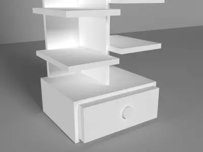 cupboard furniture Low-poly 3D model