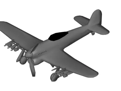 Hawker Typhoon 3D model purchase
