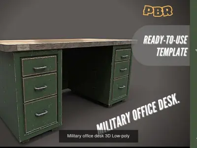Military table collection 3D Low-poly 3D Model Pack