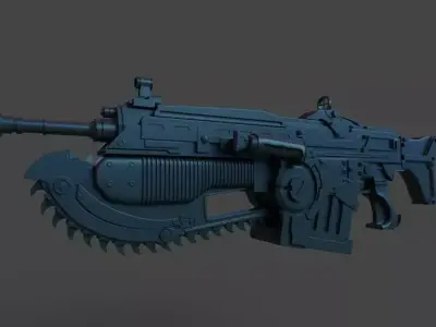Lancer Assault Rifle Gears of War 3D print model