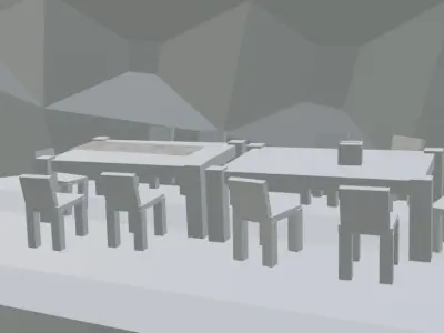 Frigate low poly Low-poly 3D model
