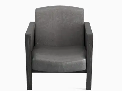 Modern Leather Armchair 04 3D model